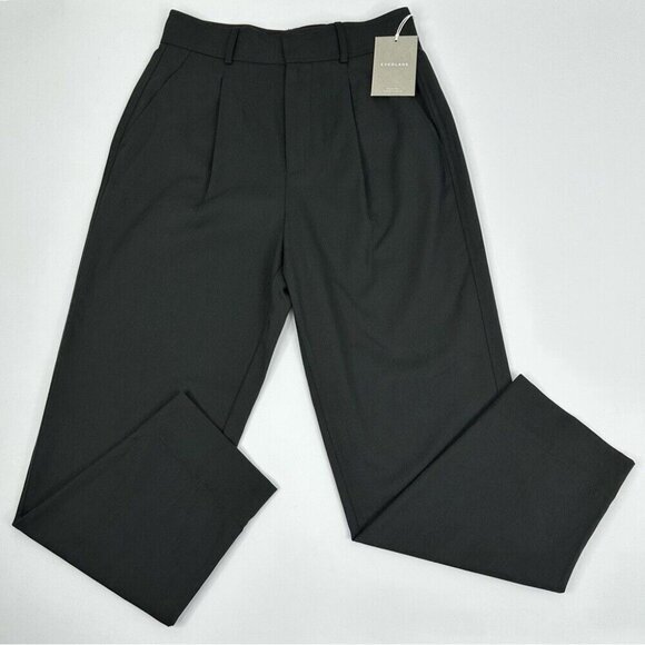 Everlane Women’s NWT Black Career The Way-High Taper Trouser Pant 4/W29/L27 - Picture 1 of 12